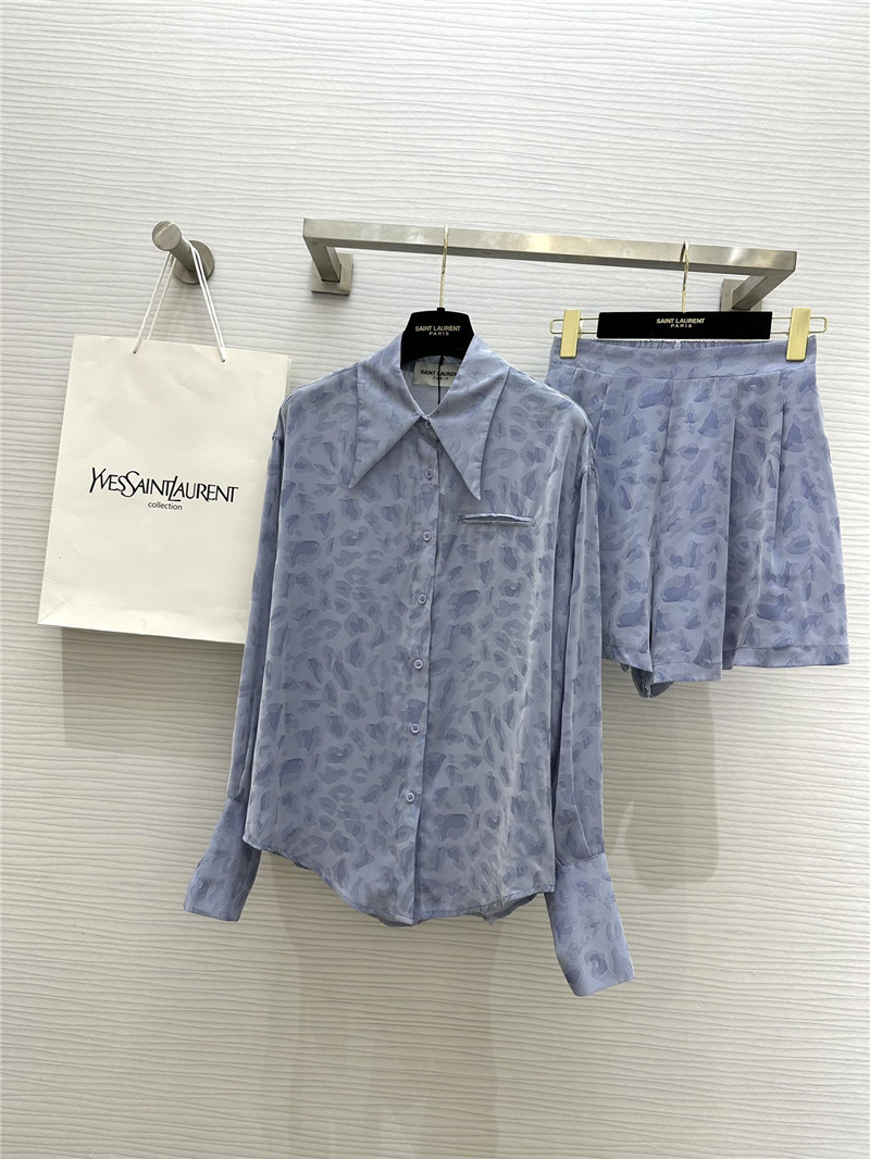 Y51 leopard print tencel shirt + shorts set replica clothing sites
