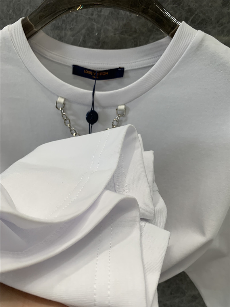 l0vis Vvtt0n lv chest logo print short sleeve t-shirt replica clothes