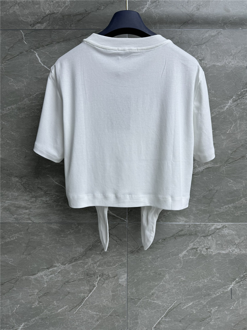 M1um1u floral embroidered cropped t-shirt replica clothing