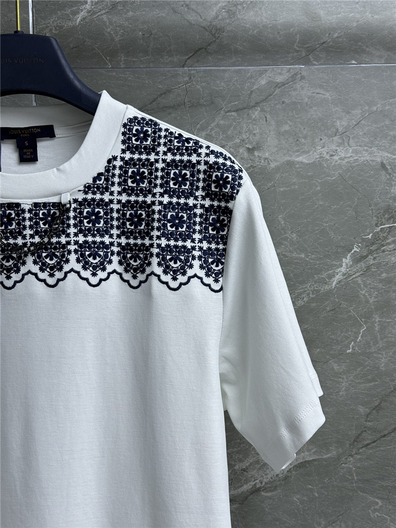 M1um1u floral embroidered cropped t-shirt replica clothing