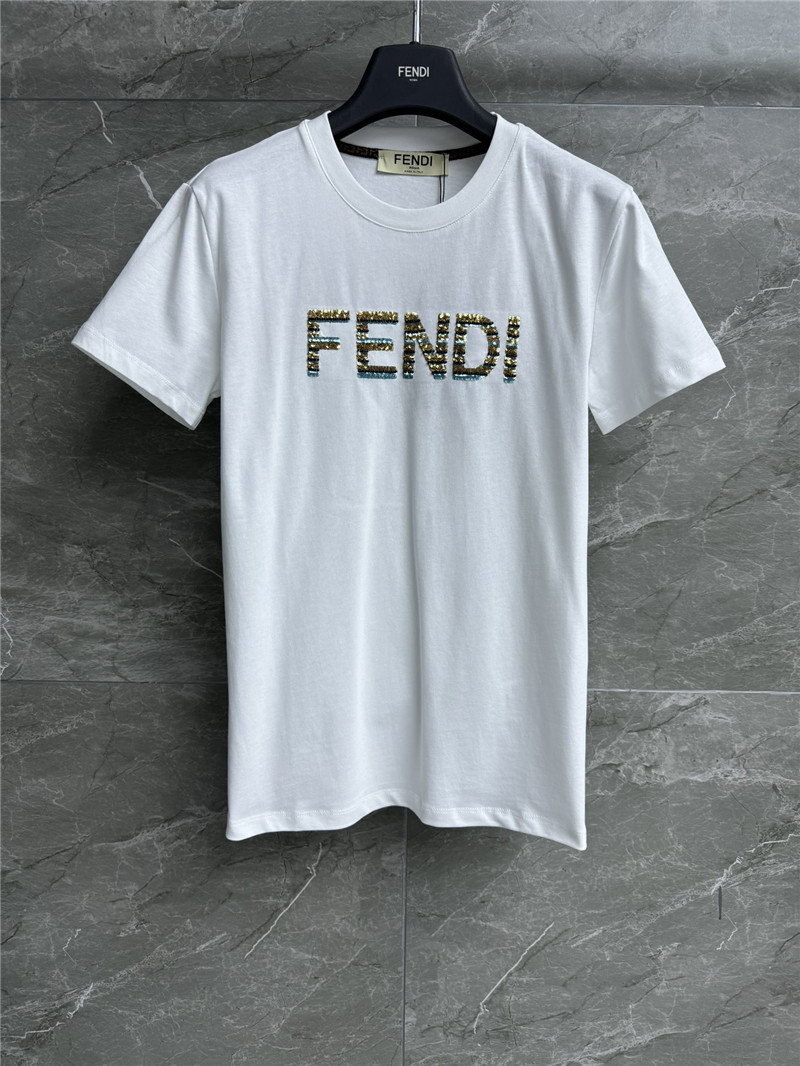 F**di sequined letter t-shirt replicas clothes