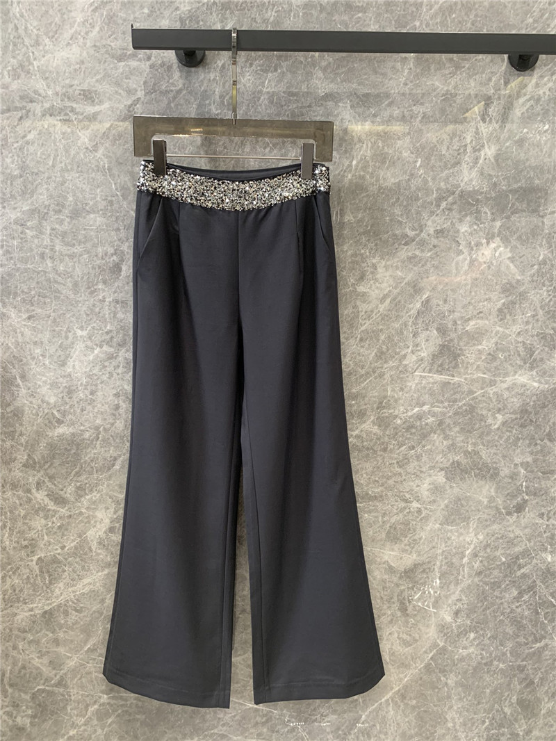 Y51 sequined waistband casual trousers replica clothes