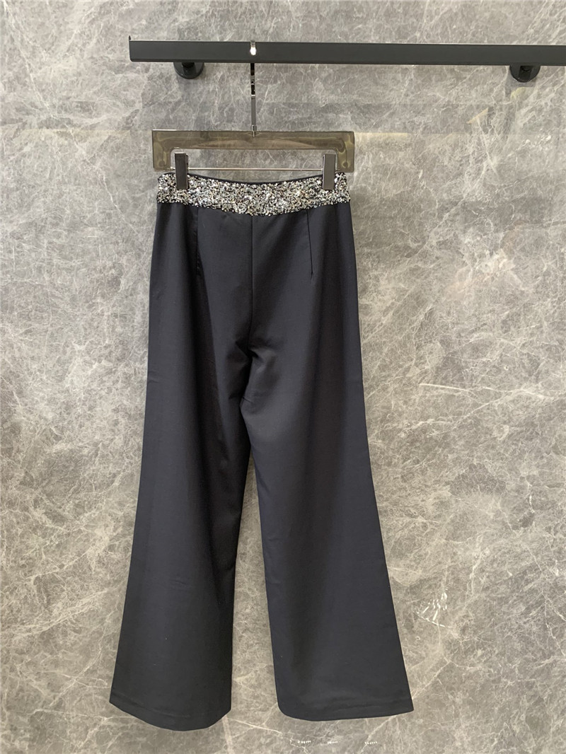 Y51 sequined waistband casual trousers replica clothes