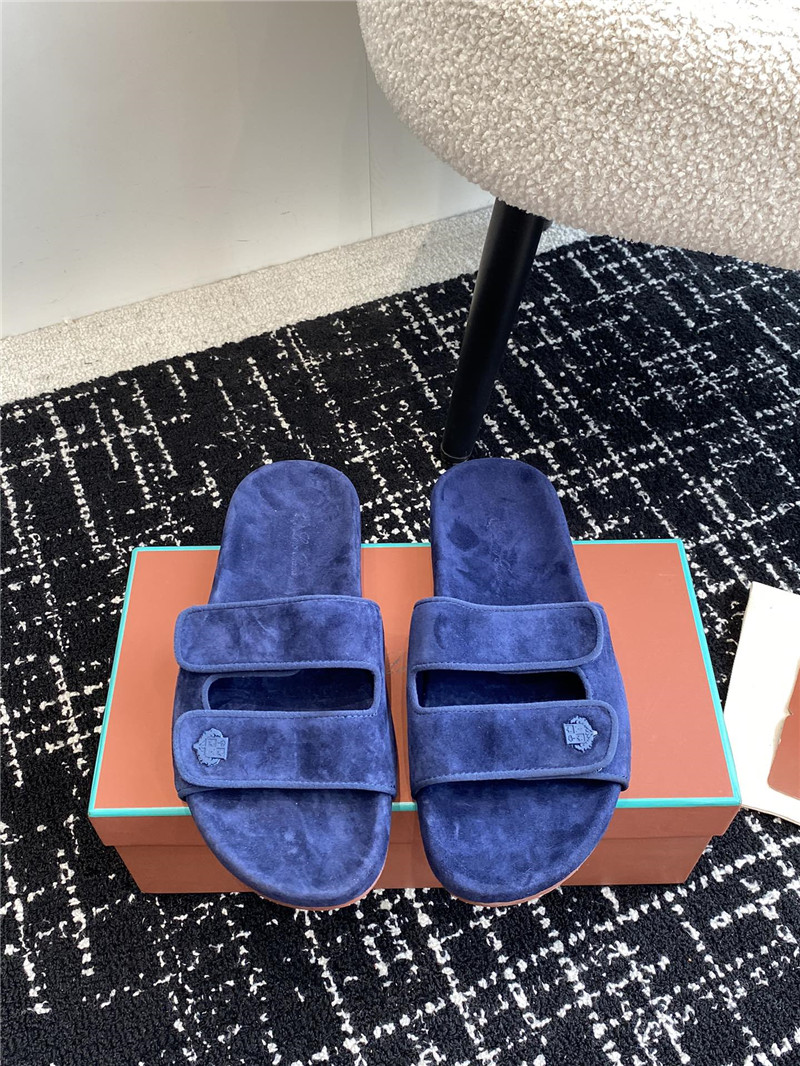 L0r0 P1ana waikiki blue velcro strap sandals