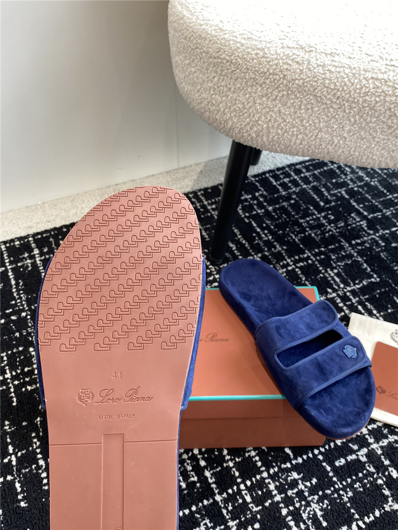 L0r0 P1ana waikiki blue velcro strap sandals