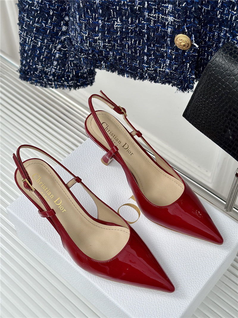 chr1st1an D10r patent leather slingback pumps