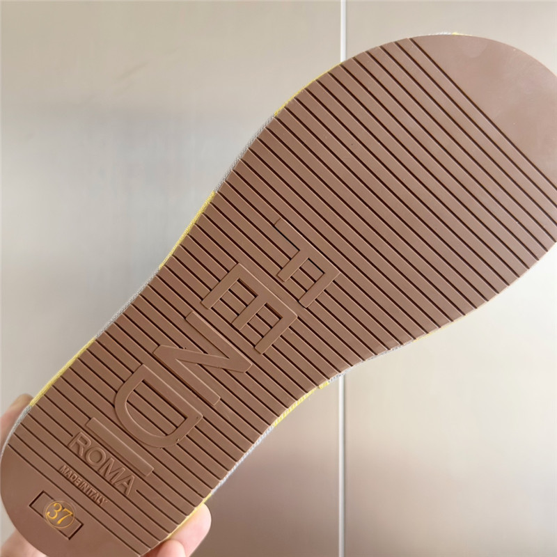 F**di sunshine yellow platform sandals