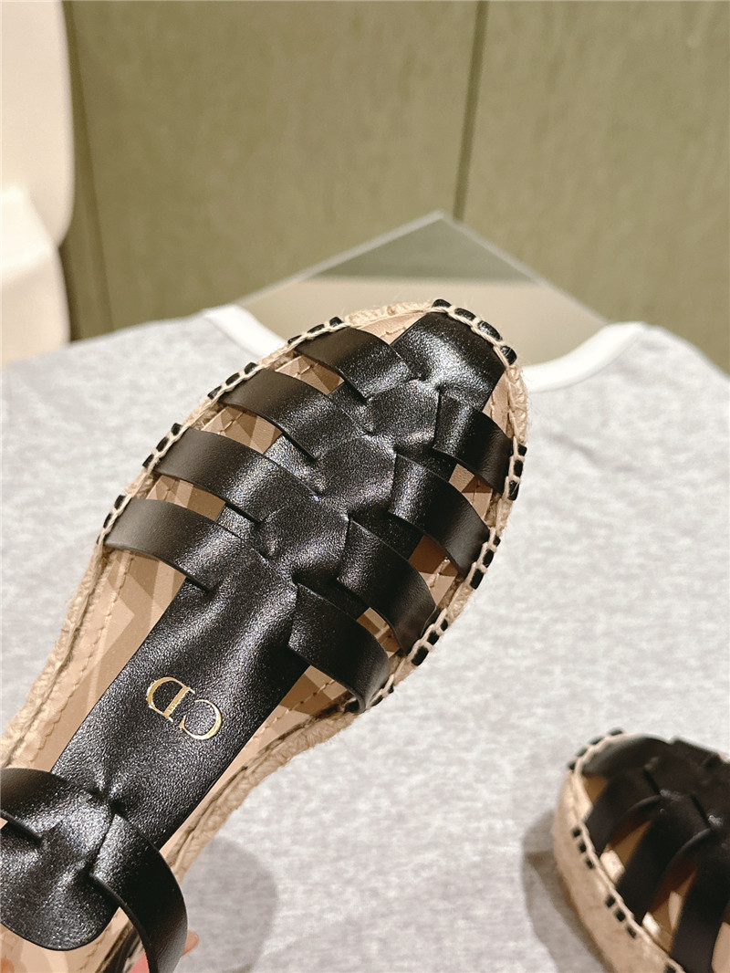 D10r cd black espadrille wedge sandals