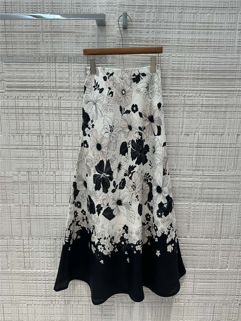 Zimm premium linen cotton A-line maxi skirt replica d&g clothing