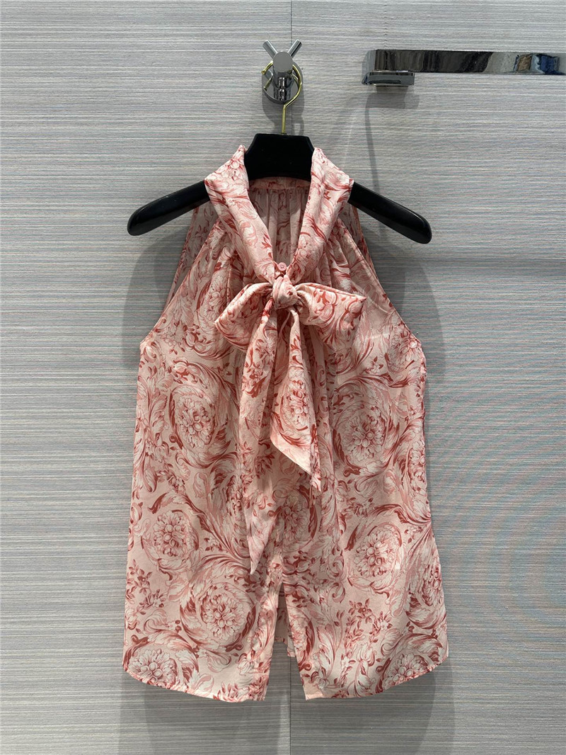 Versace positioning printed silk shirt replicas clothes