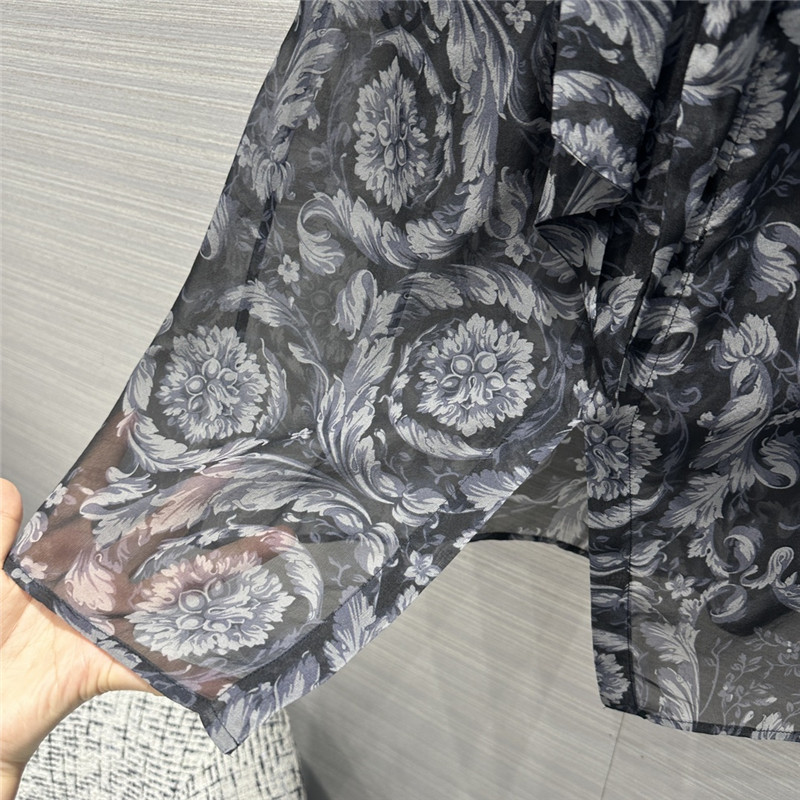 Versace positioning printed silk shirt replicas clothes