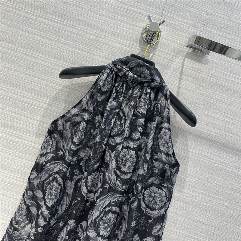 Versace positioning printed silk shirt replicas clothes