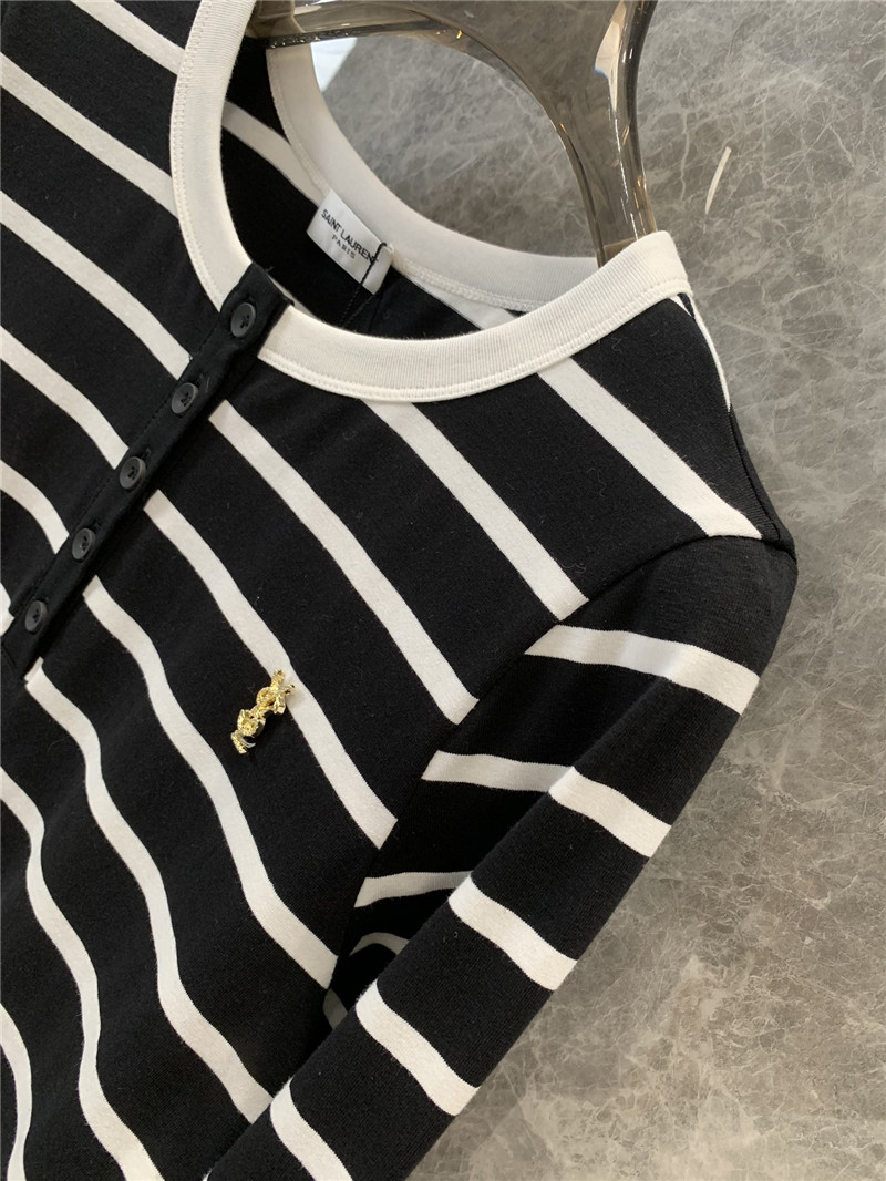 Y51 black and white striped long-sleeved t-shirt replicas clothes
