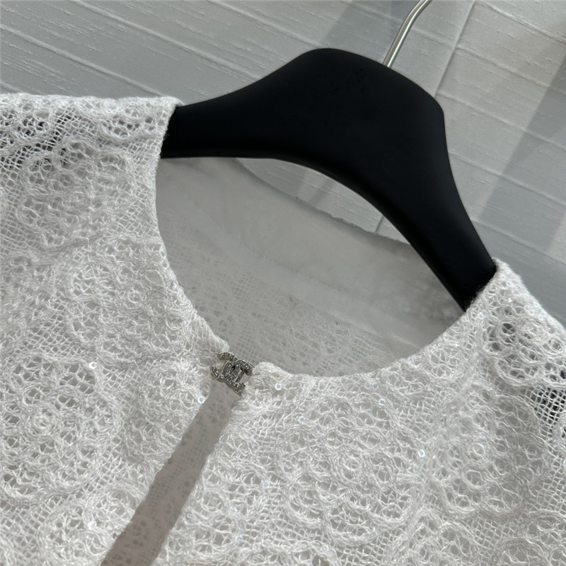Ch**el camellia short-sleeved jacket replicas clothes