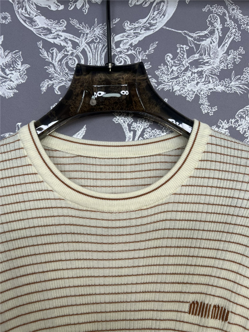 M1um1u striped knitted dress replica d&g clothing