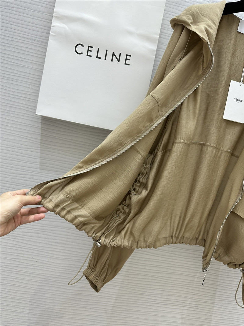 Ce1i*e tencel hooded jacket + shorts set replica clothes