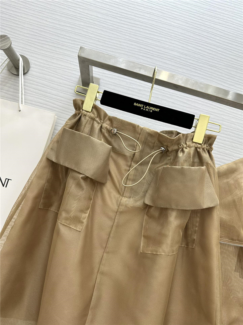 Y51 drawstring jacket + fake two-piece skirt set replica clothes