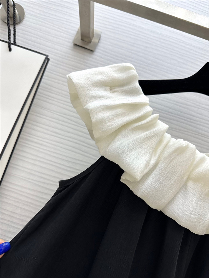 Ch**el one-shoulder silk and linen jumpsuit replica clothing
