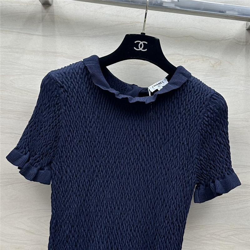 Ch**el woven lace collar small top