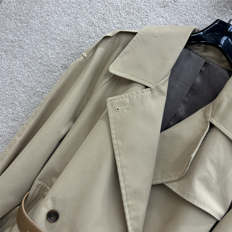 Pra*a khaki short trench coat cheap replica designer clothes
