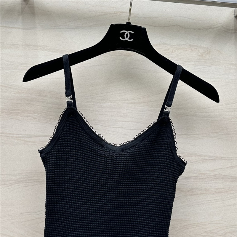 Ch**el waist knitted small camisole replicas clothes