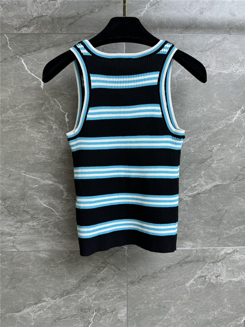 Ch**el contrast striped vest replicas clothes