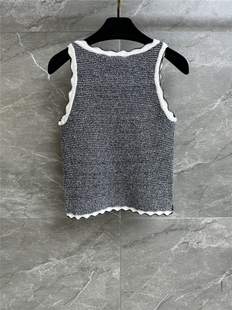 Ch**el contrast lace vest replica d&g clothing