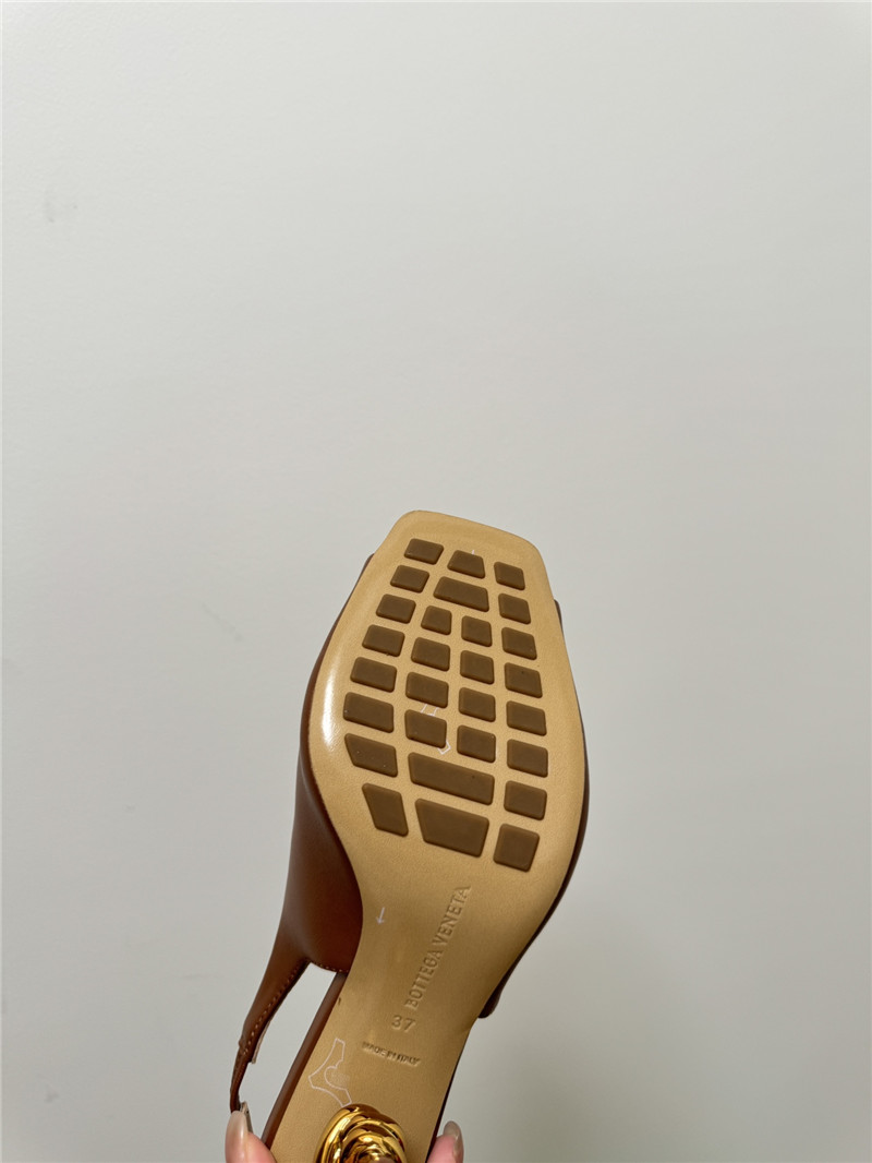b0tt*ga Ven*ta knot slingback sandals in brown