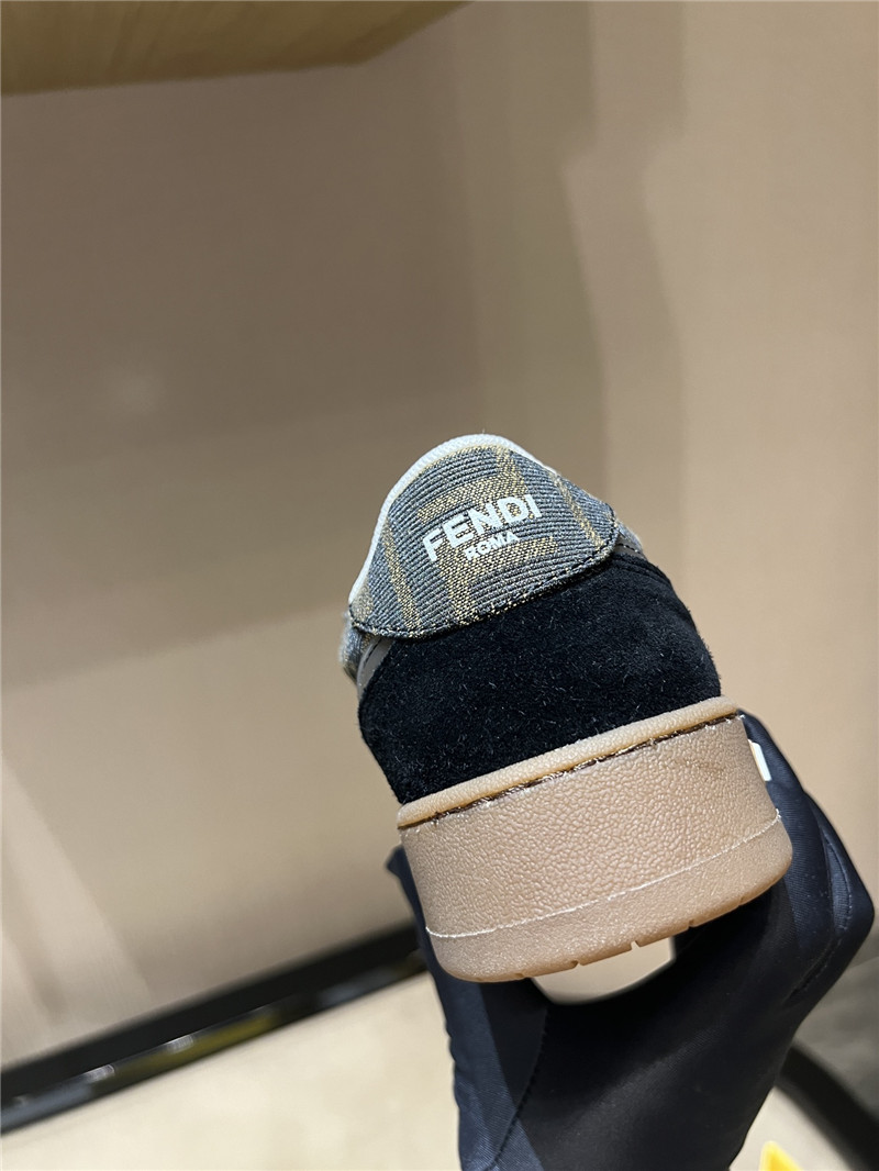 F**di match denim low-top sneakers