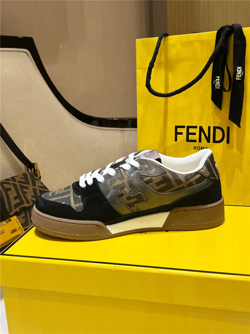 F**di match denim low-top sneakers