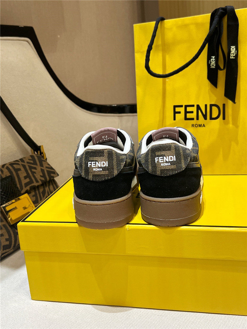 F**di match denim low-top sneakers