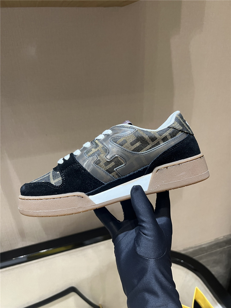 F**di match denim low-top sneakers