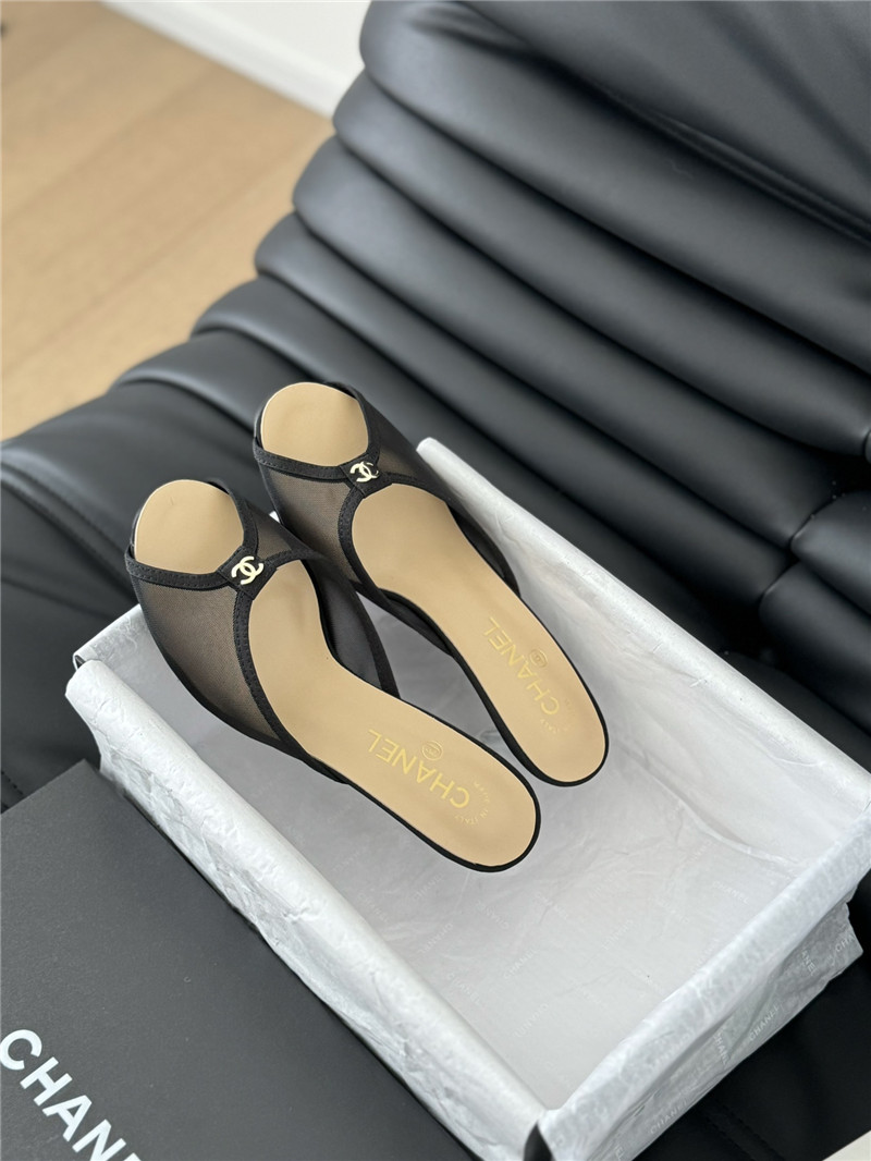 Ch**el mesh peep toe heels