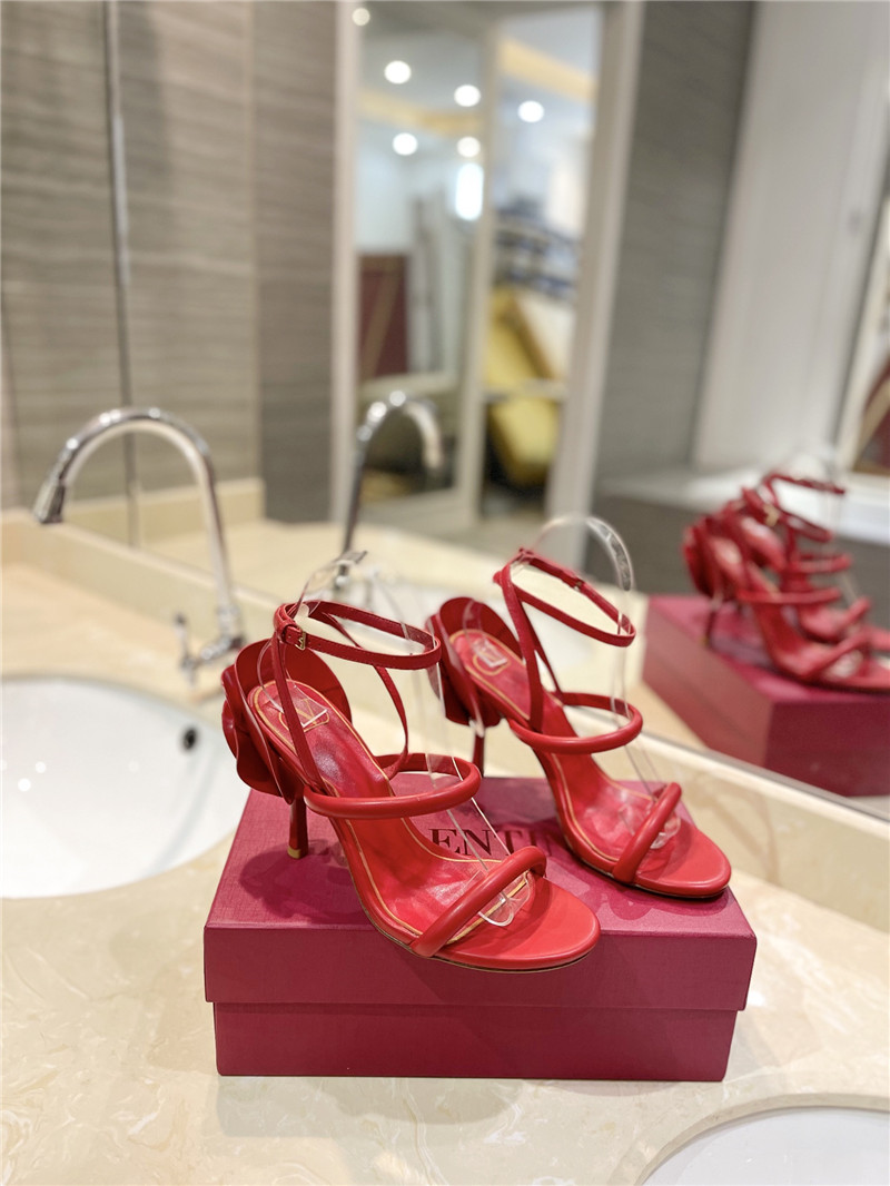 Va1e*ntin0 women’s red heel sandals