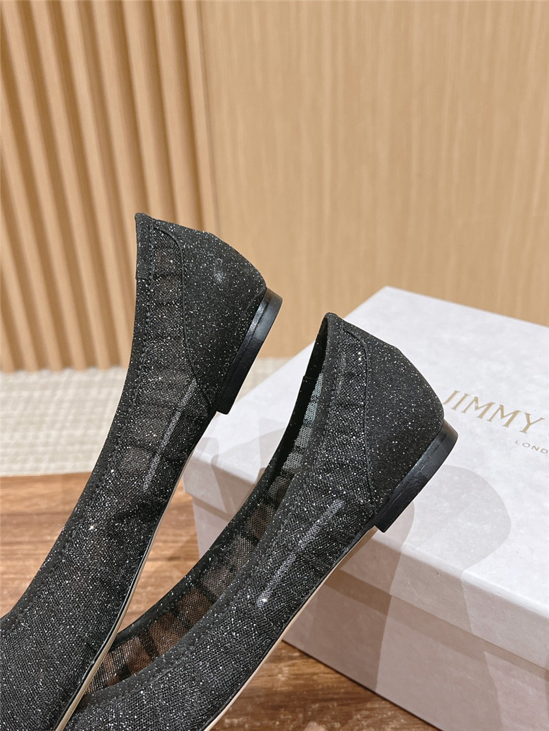 J1m*y Ch00 love mesh flats in black