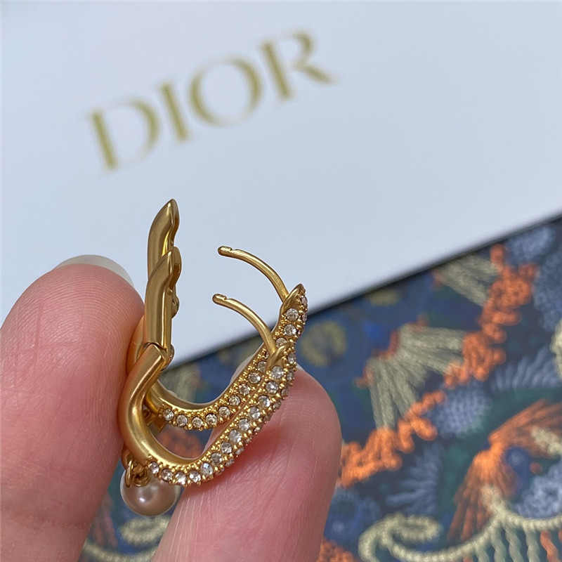 d10r full D1am0nd cd pearl earrings