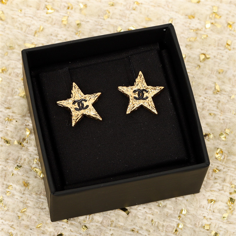 Ch**el star double c earrings