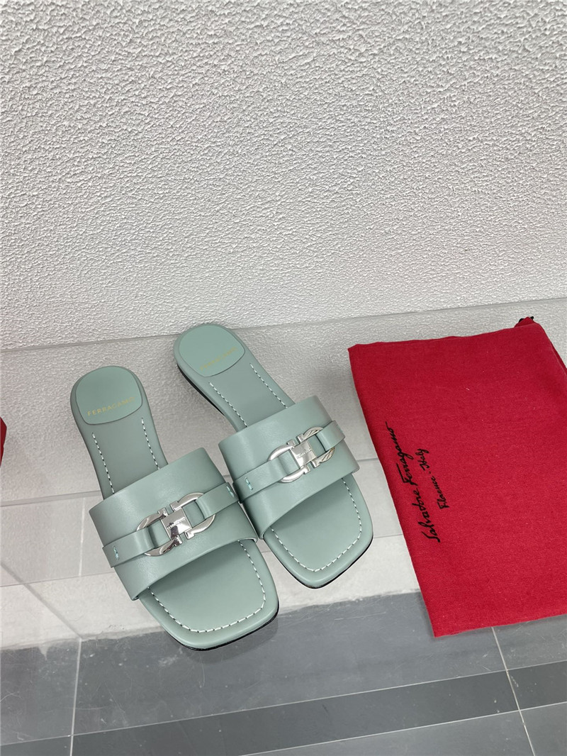 Salvatore Ferragamo flat slides replica shoes