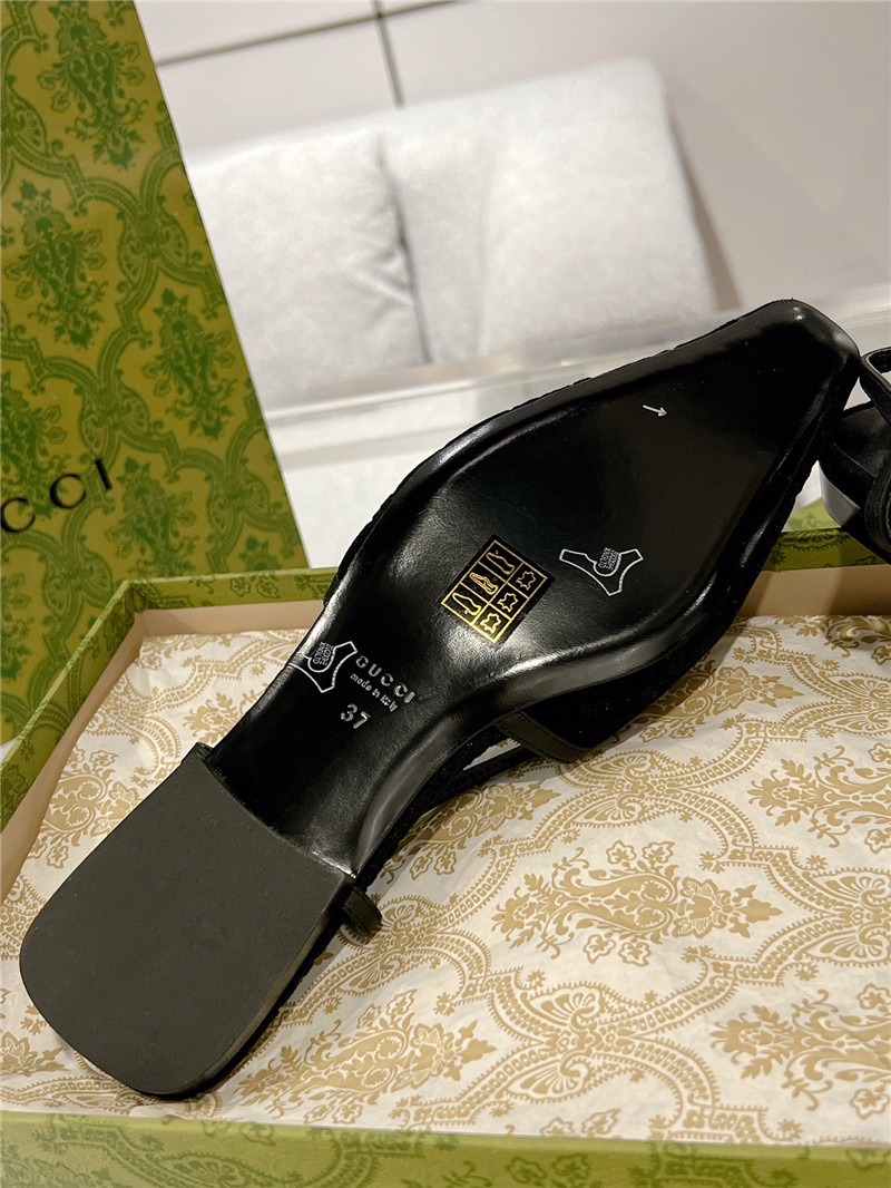 Gvc*1 gg-jacquard velvet slingback flats
