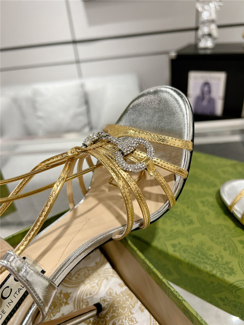 gvc*1 replica shoes crystal D1am0nd embellished high heel sandals