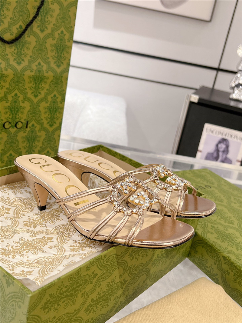 gvc*1 replica shoes crystal D1am0nd embellished high heel sandals
