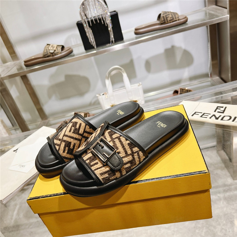 f**di double strap flat slippers Marg*e1a replica shoes