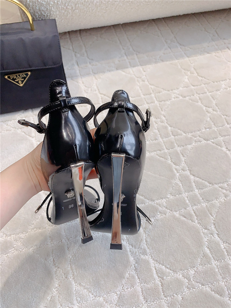 Versace square toe high heel sandals best replica shoes website