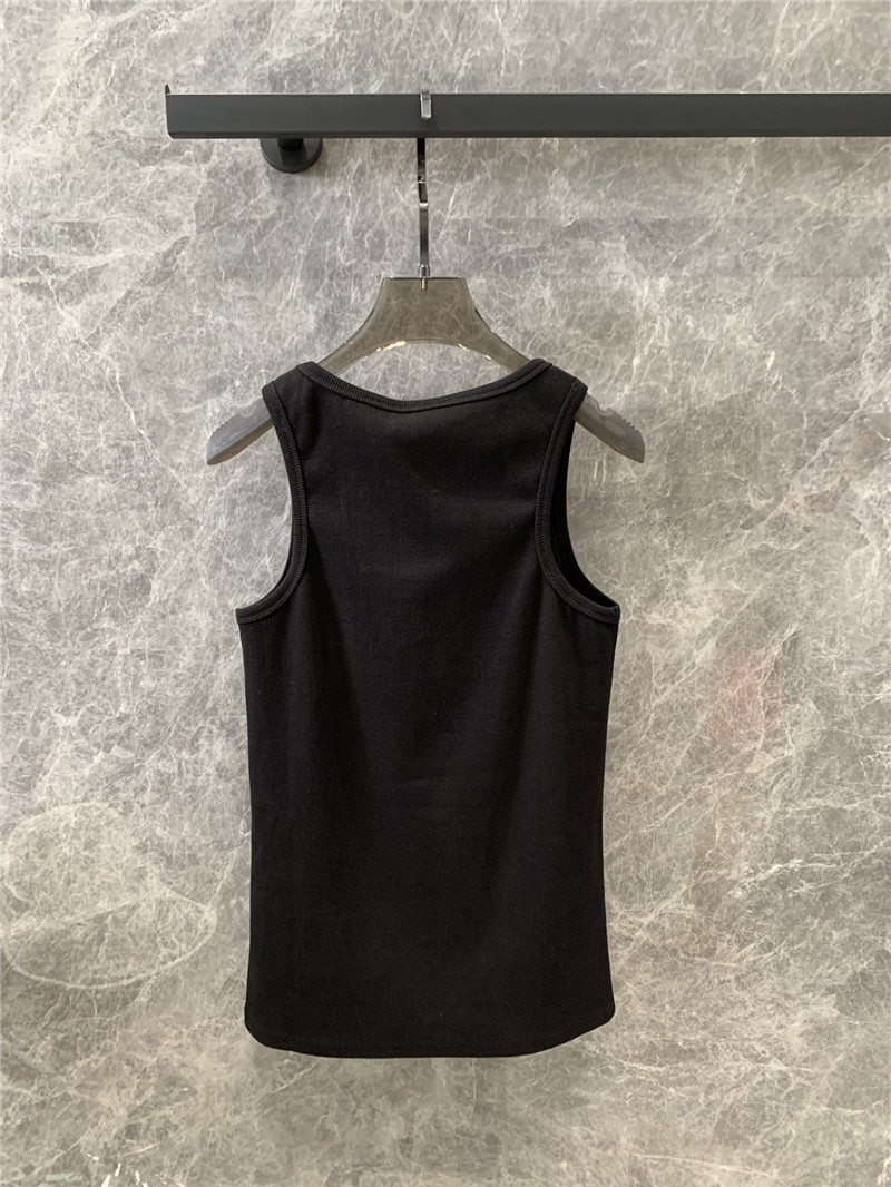 Moncler new logo embroidered ribbed vest replica clothing sites