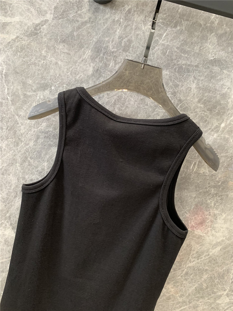 Moncler new logo embroidered ribbed vest replica clothing sites