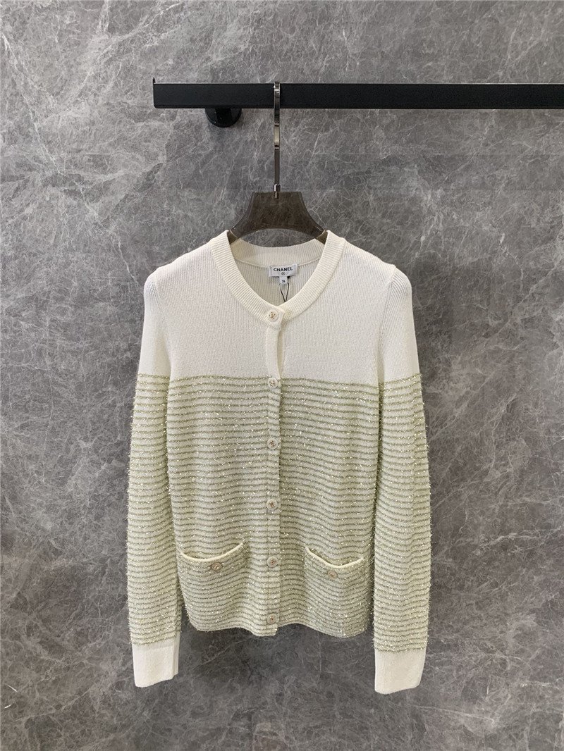 Ch**el round neck knitted cardigan coat replicas clothes