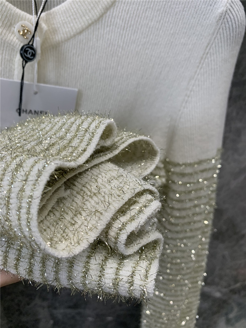 Ch**el round neck knitted cardigan coat replicas clothes