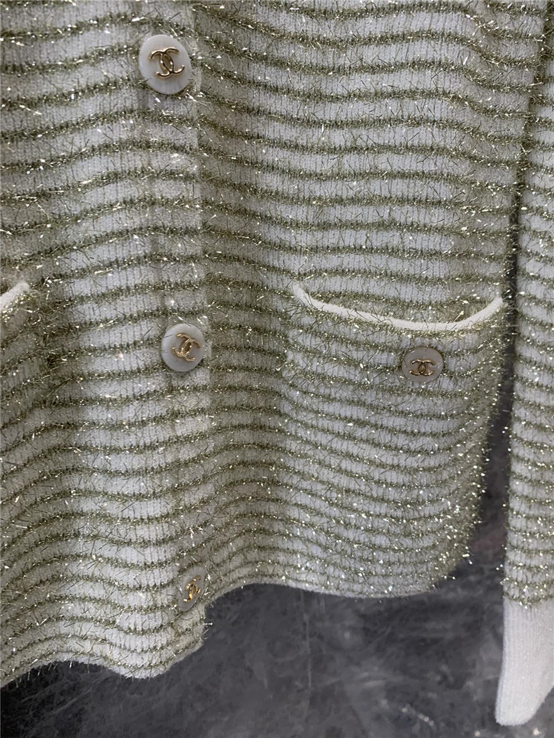 Ch**el round neck knitted cardigan coat replicas clothes