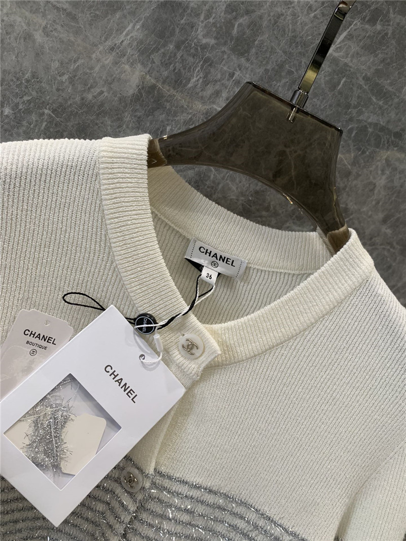 Ch**el round neck knitted cardigan coat replicas clothes