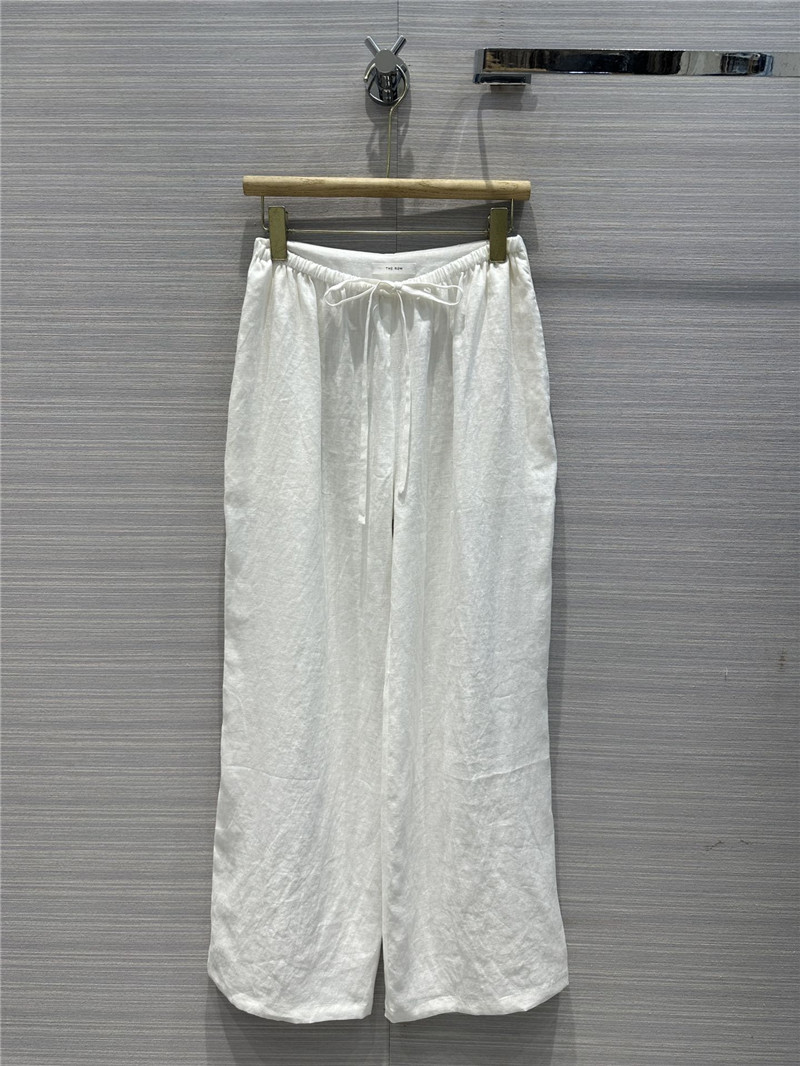 The R0w cotton and linen straight wide-leg pants replica clothing